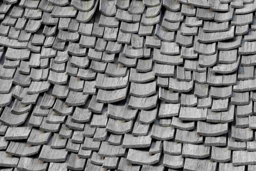 old weather roof tiles wooden