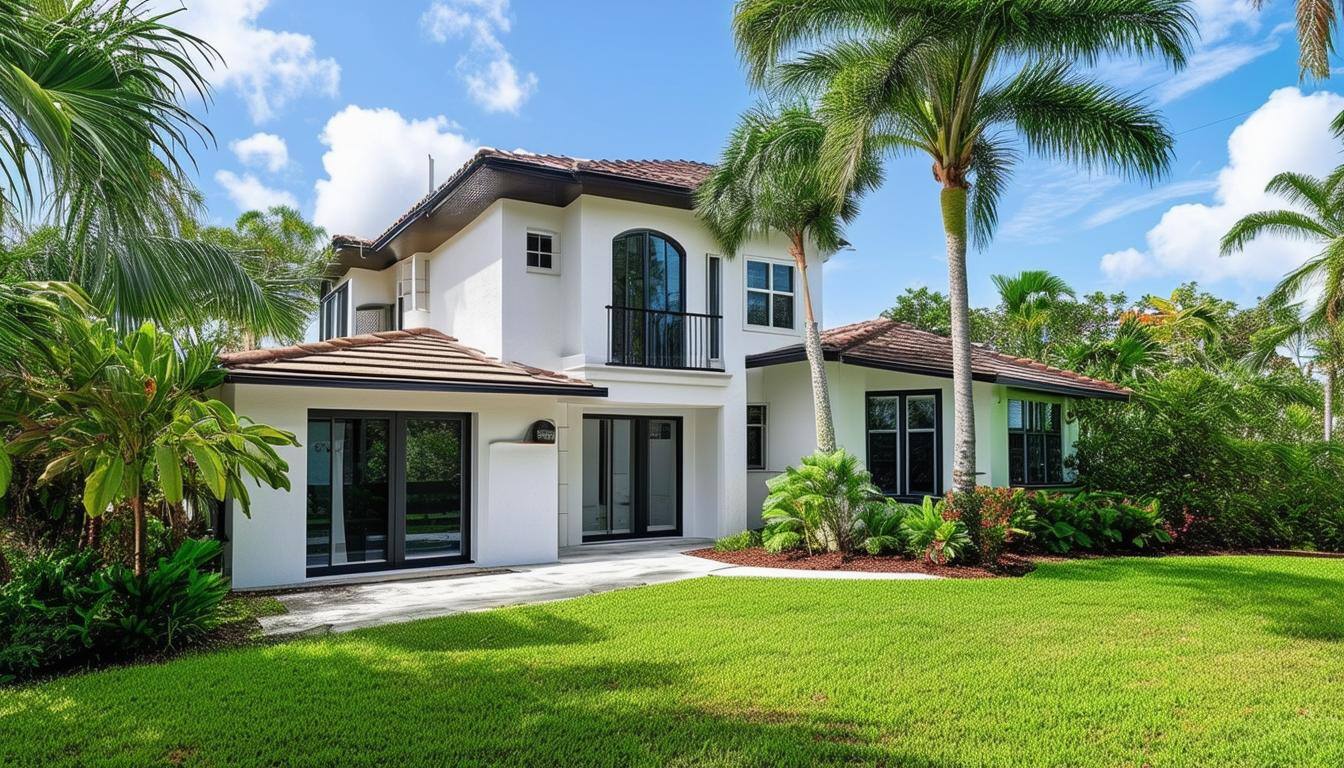 house in South Florida with single hung impact windows