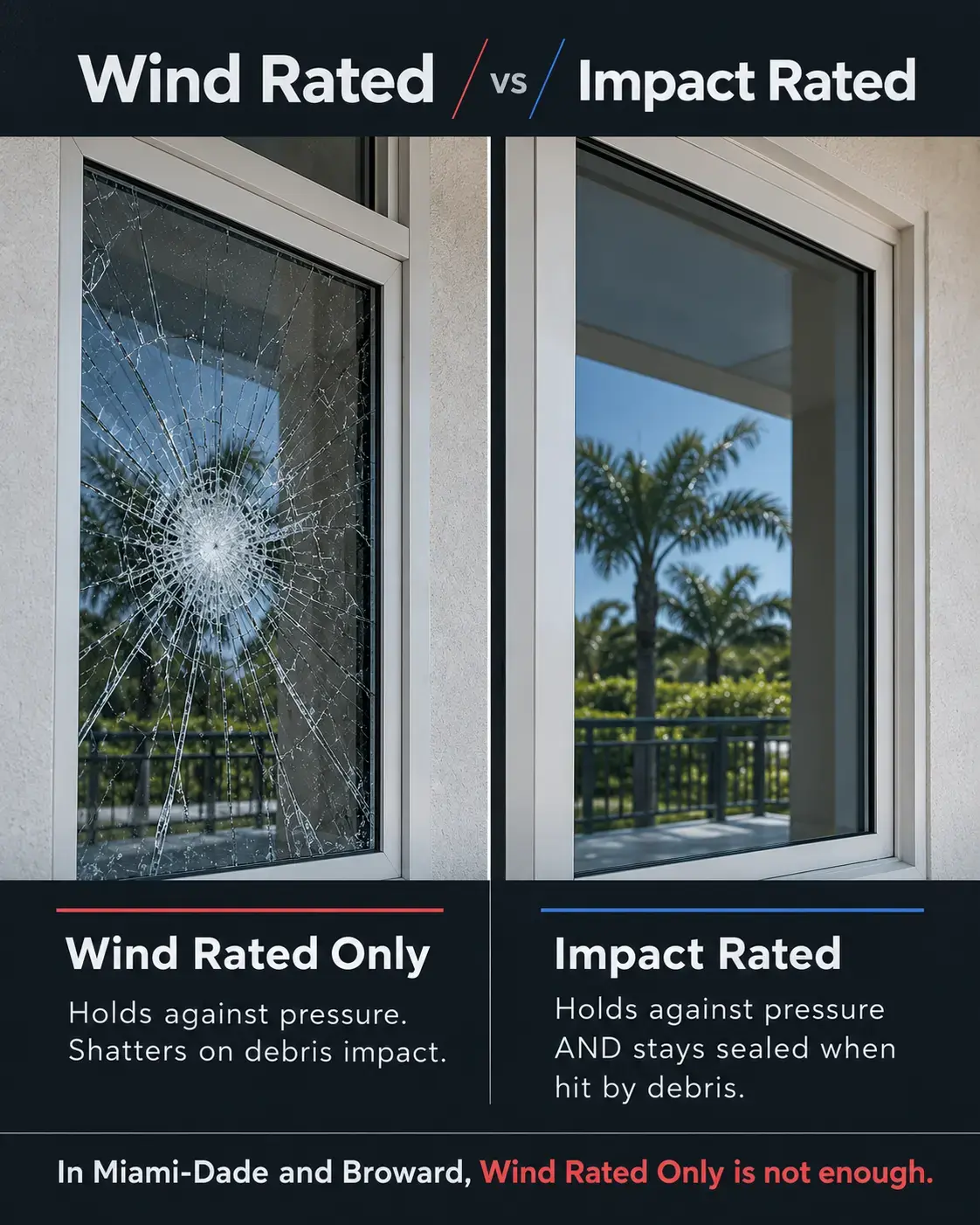 Wind Rated vs Impact Rated Windows